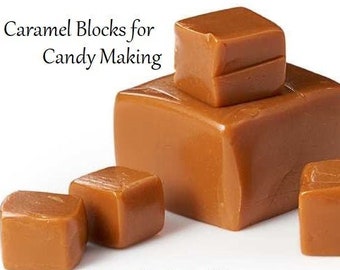 Caramel Blocks for Candy Making, Caramel Apples, Chocolate Caramel. Candy Making, Caramel, Premade, Christmas Candy