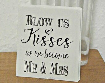 Bubble Wand Tags, Wedding Bubbles, Blow Us Kisses