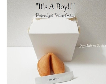 It's A Boy! Fortune Cookies, Baby Announcement, Baby Shower, Gender