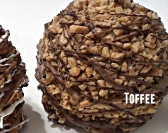 LARGE Gourmet Caramel Apple, Candy Apple, Granny Smith, Chocolate, Chocolate Apples, Wedding, Gift For, Toffee