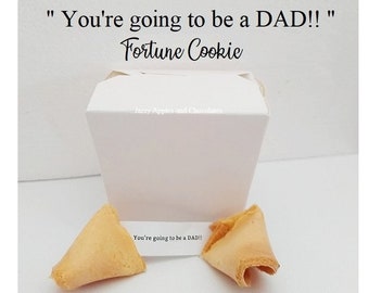 You're Going to be a Dad!!  Fortune Cookies, New Dad, Baby Announcement, Baby Reveal, Personalized Fortune Cookies