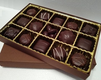Milk or Dark Chocolate Assortment, Boxed Candy, Christmas Candy, Boxed Chocolates