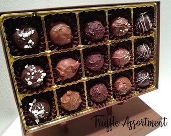 Chocolate Truffle Assortment, Boxed Chocolates, Christmas Gift, Chocolate, Gift For, Chocolate Box, Assorted Chocolates
