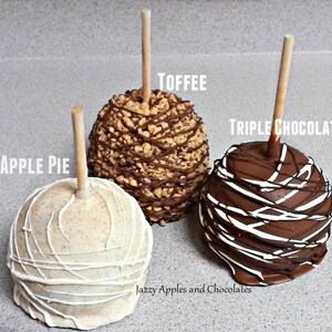 Gourmet Caramel Apple, Candy Apple, Granny Smith, Chocolate, Chocolate Apples, Wedding, Gift For, Pretzel image 2