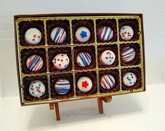 Mini Oreo Box, Oreos, Dipped Oreos, Holiday Candy, 4th of July., Independence Day