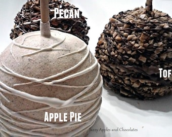 Gourmet Caramel Apple, Candy Apple, Granny Smith, Chocolate, Chocolate Apples, Wedding, Gift For