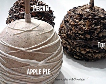 LARGE Gourmet Caramel Apple, Candy Apple, Granny Smith, Chocolate, Chocolate Apples, Wedding, Gift For