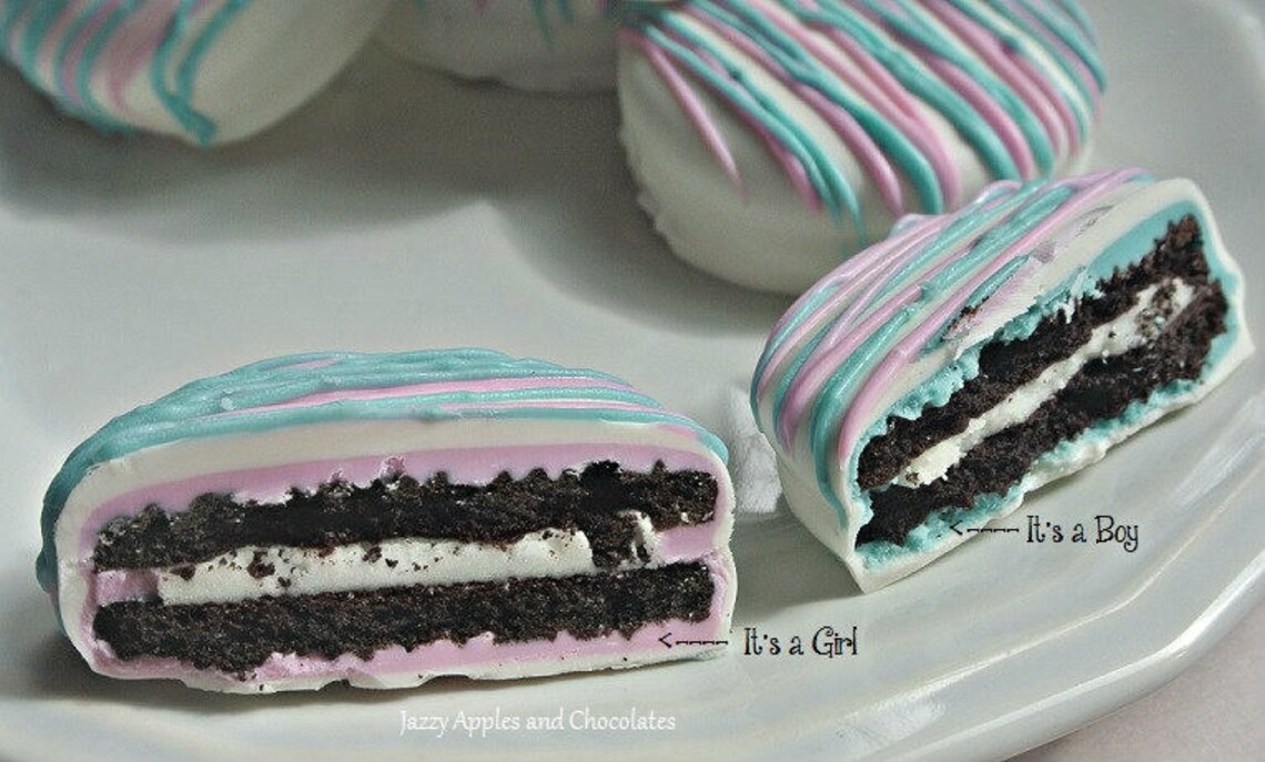Gender Reveal Oreo Cookies. It's a Boy It's a Girl Etsy