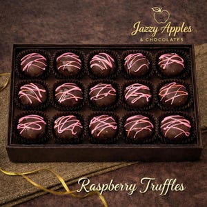 RASPBERRY Truffles, Dark Chocolate Raspberry, Gifts For, Chocolate, Boxed Chocolates, Christmas Gift