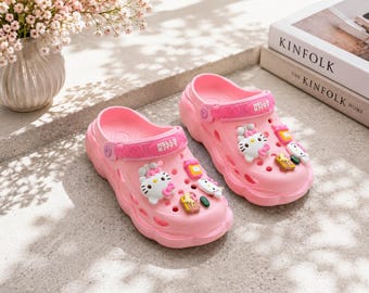 Crocs personalizadas para adultos, zapatos hechos a mano, zapatos artesanales, Crocs rosas para chicas, Crocs personalizadas