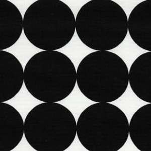 1 yd Michael Miller fabric Black DOTS on White