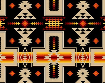 3/4 yard Elizabeth's Studio fabric Black TUCSON