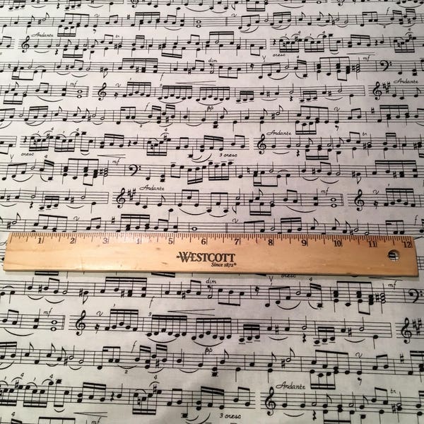 Tesoros atemporales tela NOTAS MUSICALES