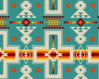1.5 yards Elizabeth's Studio fabric Turquoise TUCSON