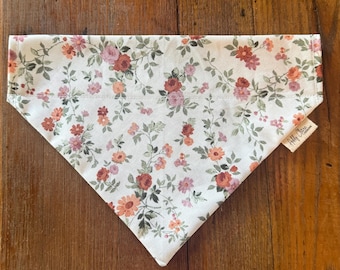 Emily Floral Custom Personalized Over the Collar Dog Bandana Neckwear