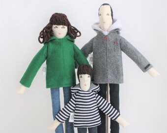 Personalized fabric dolls based on picture,  cloth dolls, art dolls, unique sons and parents anniversary birthday gift