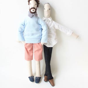 Personalized couple dolls, portrait dolls from picture, same sex couple dolls, lgbt dolls, unique wedding anniversary gift for couples image 6