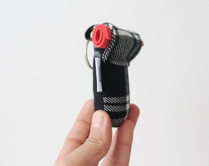 Fabric Miniature Backpack Key Holder Ooak Key Ring Upcycled Etsy