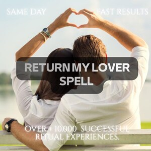 Könnte beinhalten: Zwei Personen in weißen Hemden sitzen auf einer Bank mit dem Rücken zur Kamera und formen mit ihren Händen ein Herz. Der Text lautet: SAME DAY, FAST RESULTS, RETURN MY LOVER SPELL, OVER + 10.000 SUCCESSFUL RITUAL EXPERIENCES.
