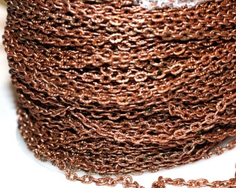 42ft Red Copper Chain- 5x3.5mm unsoldered