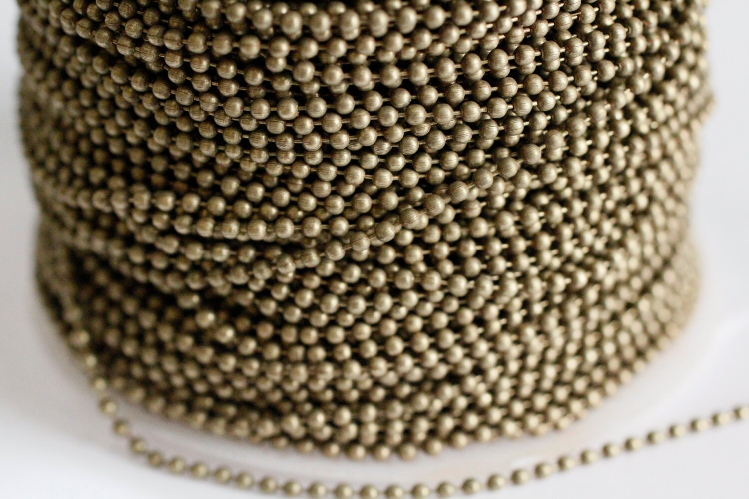15ft Antique Brass Ball Chain2mm Connectors Included Etsy