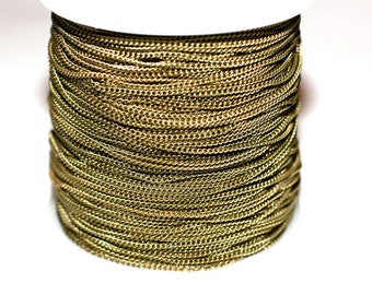 42ft Brass Chain- Curb Chain-Twist Chain 2x1.5mm soldered