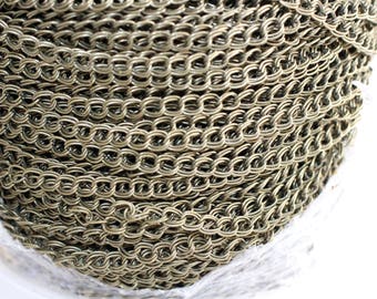 42ft Brass Finished Chain Double Link Chain-5x6mm unsoldered