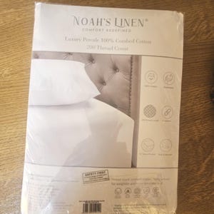 Noah's Linen Luxus-Perkal aus 100% gekämmter Baumwolle mit 200 Fäden pro Zoll, verkauft von Harrods in London.