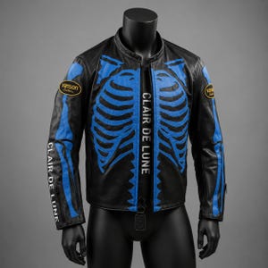 Vanson Skeleton Leather Jacket - Etsy