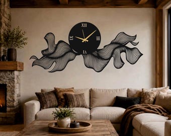 Abstract Wavy Clock