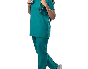 Medical Scrub Set | Women’s V-Neck Scrub Top and Pants | Healthcare Workwear