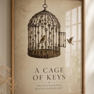 A Cage of Keys Wall Art Poster | Thought Provoking Posters