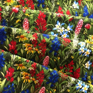 WildFlower Basics Favorites Bluebonnets and Indian Paintbrush Fabric By Sentimental Studios Best of Texas 32361 11 for Moda. image 3