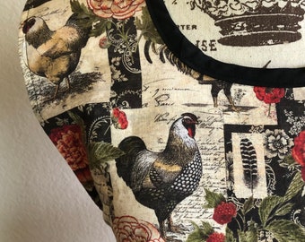ROOSTER Reversible Womens’ Full Apron; Reversible Full Apron; Available in Two sizes - Regular Plus S-XXL & Tall/Plus 1X-3X