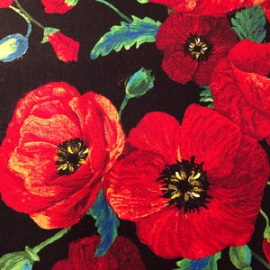POPPY BOUQUET; Poppy-CD3223 by Timeless Treasures. Cut as ordered
