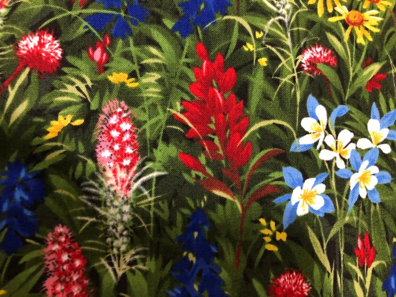 WildFlower Basics Favorites Bluebonnets and Indian Paintbrush Fabric By Sentimental Studios Best of Texas 32361 11 for Moda. image 4