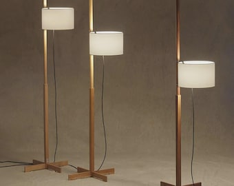 Wood Floor Lamp | Mid Century Modern Wooden Floor Lamp | Scandinavian Standing Lamp | Handmade Oak Reading Light