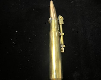 Vintage Brass Bullet Lighter – Metro 2033 Inspired Design, 6 Inch Statement Lighter, old style lighter , lighter for men