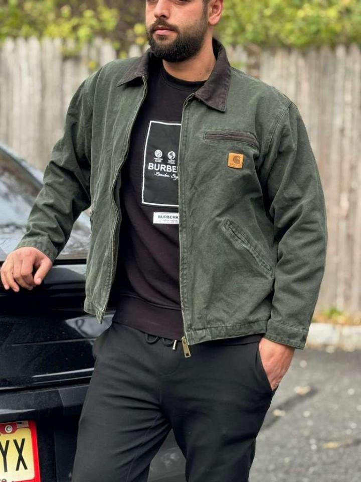 Vintage Moss Green Carhartt Jacket - Etsy