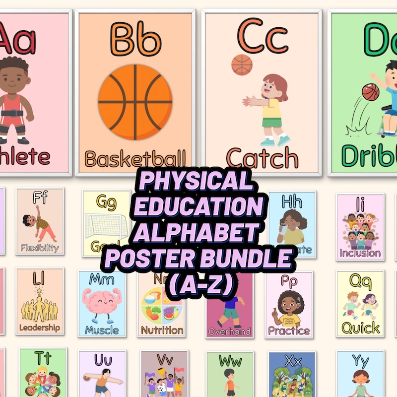 Alphabet Sports Poster - Etsy