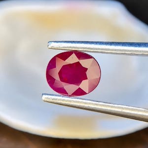 Natural Mozambique Ruby 0.47 Ct Oval Faceted Gemstone Unheated Loose Gem