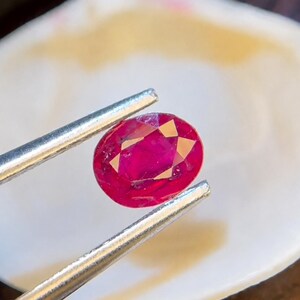 Natural Mozambique Ruby 0.45 Ct Oval Faceted Gemstone Unheated Loose Gem