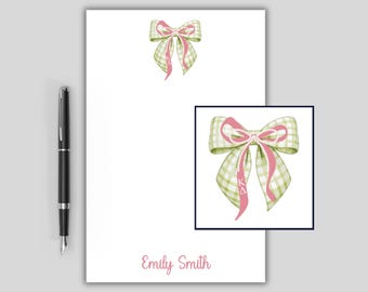 Personalized Kappa Delta Bow Notepad - KD Notes - Officially Licensed Sorority Gift