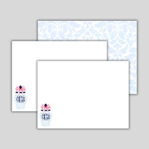 Monogrammed Ginger Jar Notecards - Personalized Stationery - Personalized Notecards - Grand Millennial Gift - Chinoiserie Thank You Notes