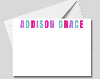 Girls Notecards - Girls Personalized Stationery - Notecards for Girls - Notecards for Kids - Girls Thank You Notes - Girls Notecard Set