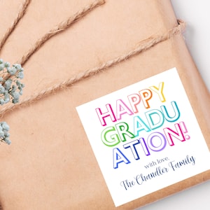 Graduation Gift Stickers - Class of 2023 Gift Stickers - Graduation Gift Tag - Happy Graduation