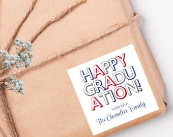 Graduation Gift Stickers - Class of 2023 Gift Stickers - Graduation Gift Tag - Happy Graduation
