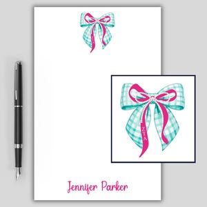Personalized Zeta Tau Alpha Bow Notepad - Zeta Notes - Officially Licensed Sorority Gift