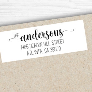 Personalized Return Address Labels - Custom Address Labels - Script Address Labels - Housewarming Gift - New Home Gift