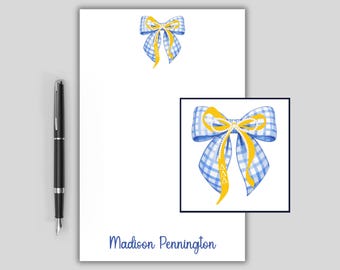 Delta Delta Delta Bow Notepad - Tri Delta Notes - Personalized Sorority Sister Gift - Officially Licensed